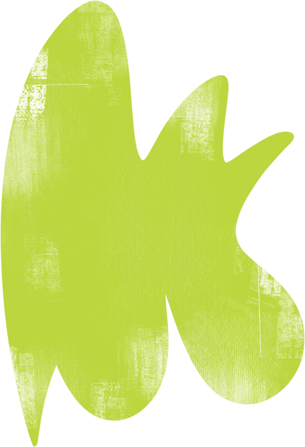 Grunge Abstract Shapes Irregular Lime Green Blob